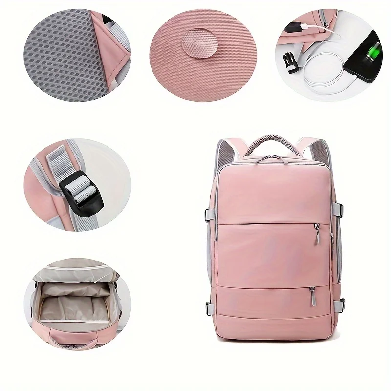 🎒 Travel Backpack for Women | Large Capacity Waterproof Anti-Theft Daypack | USB Charging & Luggage Strap ✈️💼