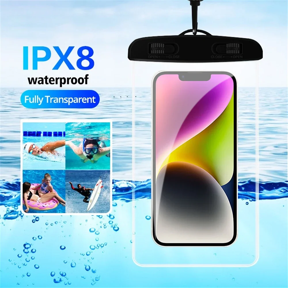 📱💦 Waterproof Phone Case – Universal Underwater Pouch for iPhone 15 14 13 Pro Max | Swimming & Water Activities Protector
