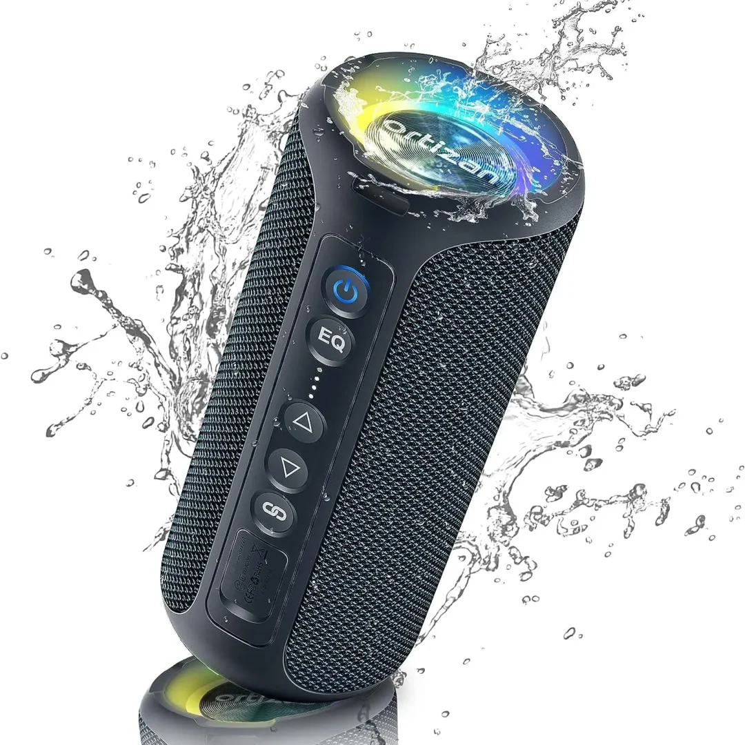 🔊 Ortizan 40W Bluetooth Speaker IPX7 Waterproof, 30H Playtime, TWS Pairing & LED Lights – Portable Outdoor Sound for Parties, Pool, or Hiking!
