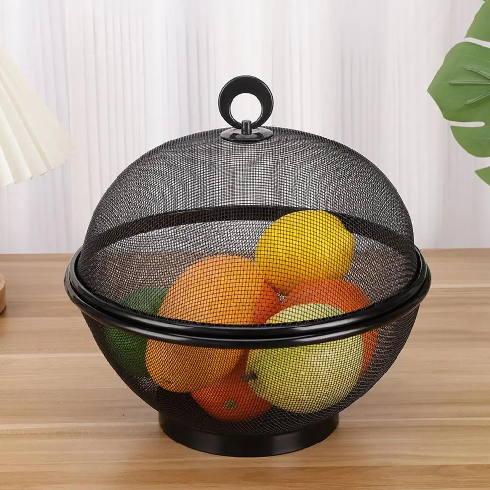 🍎✨ Mesh Fruit Basket with Lid Large Capacity Food-Grade Stainless Steel Kitchen Drain Basket Vegetables & Fruit Holder 🍇🍴