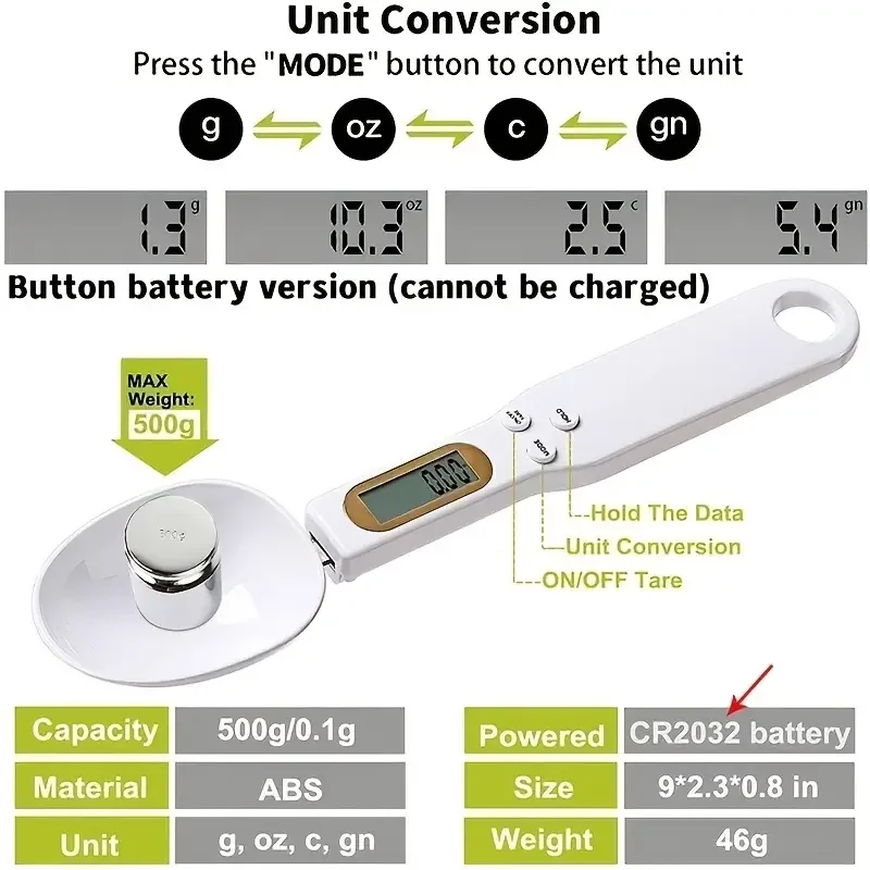 Electronic Kitchen Scale 500g 0.1g LCD Digital Measuring Food Flour Digital Spoon Scale Mini Kitchen Tool for Milk Coffee Scale Electronic Kitchen Scale 500g 0.1g LCD Digital Measuring Food Flour Digital Spoon Scale Mini Kitchen Tool for Milk Coffee Scale